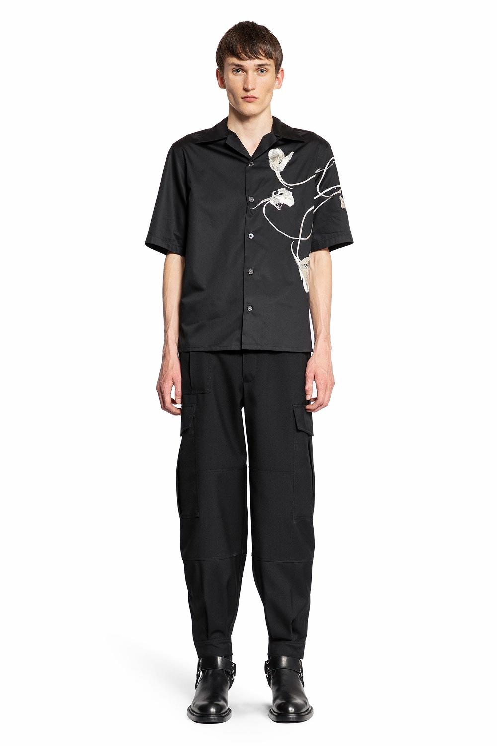 Antonioli ALEXANDER MCQUEEN MAN BLACK SHIRTS Moda