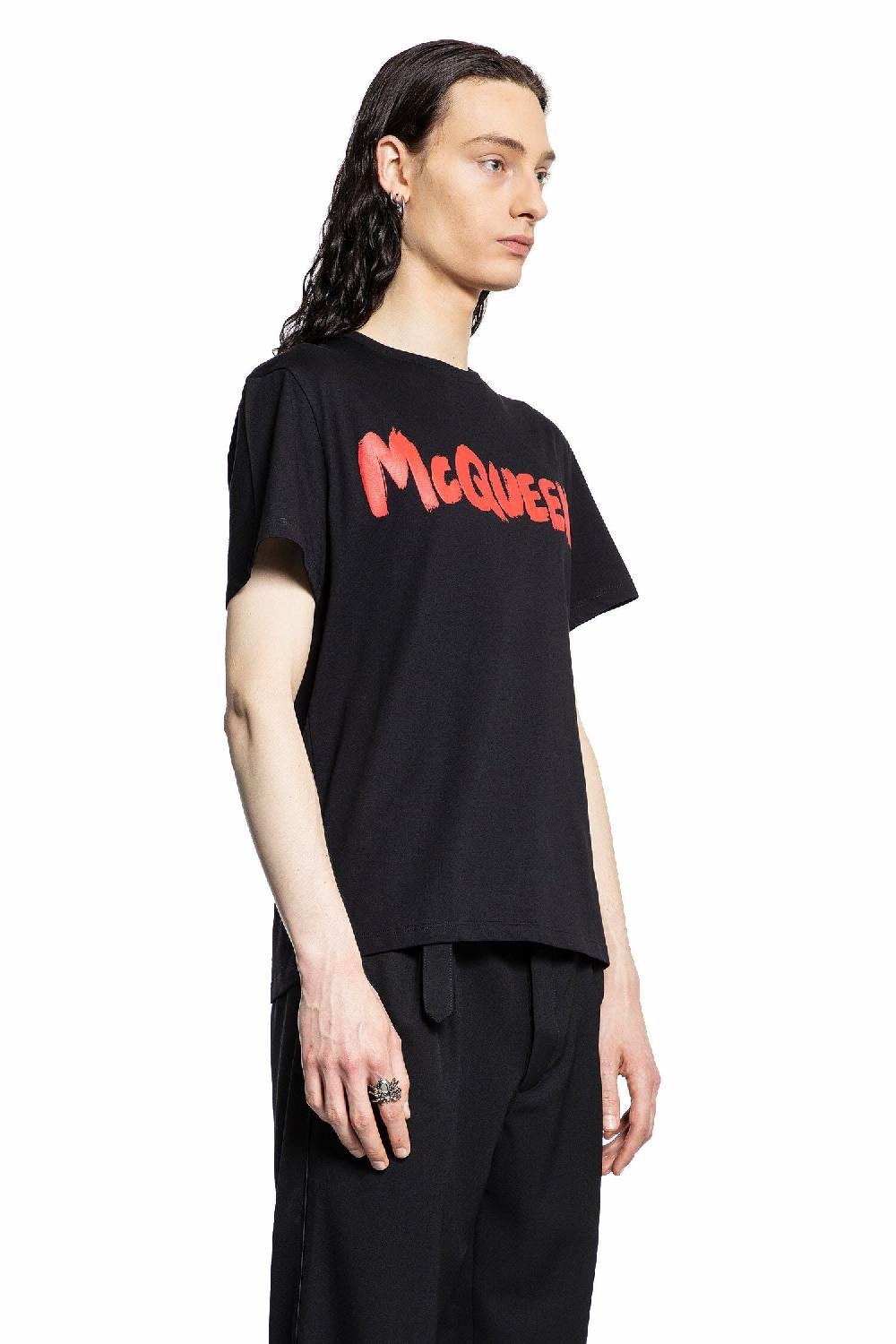 Antonioli ALEXANDER MCQUEEN MAN BLACK T-SHIRTS & TANK TOPS Pezzi Unici