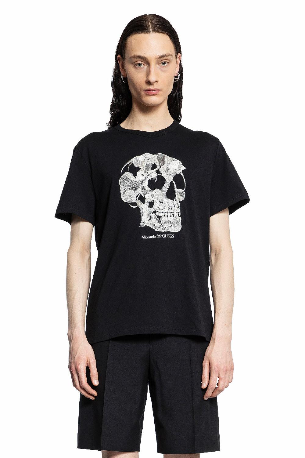 Antonioli ALEXANDER MCQUEEN MAN BLACK T-SHIRTS & TANK TOPS Soddisfazione Garantita