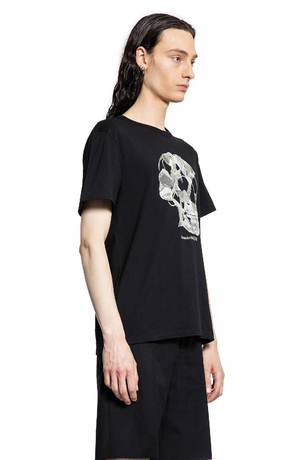 Antonioli ALEXANDER MCQUEEN MAN BLACK T-SHIRTS & TANK TOPS Soddisfazione Garantita