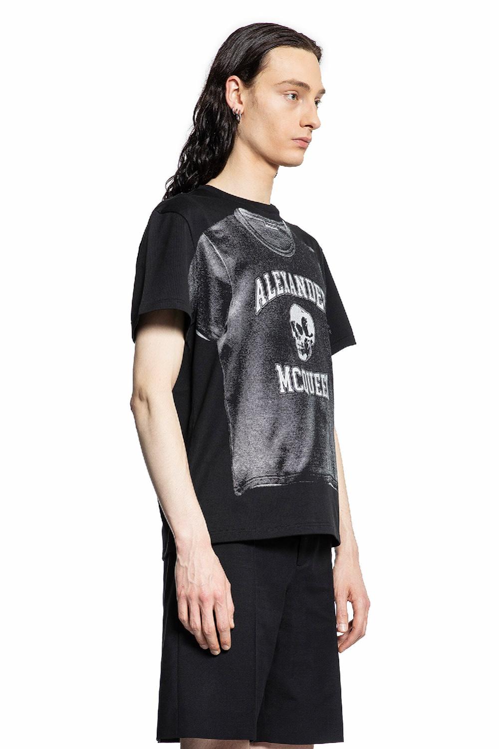 Antonioli ALEXANDER MCQUEEN MAN BLACK T-SHIRTS & TANK TOPS Qualità Garantita