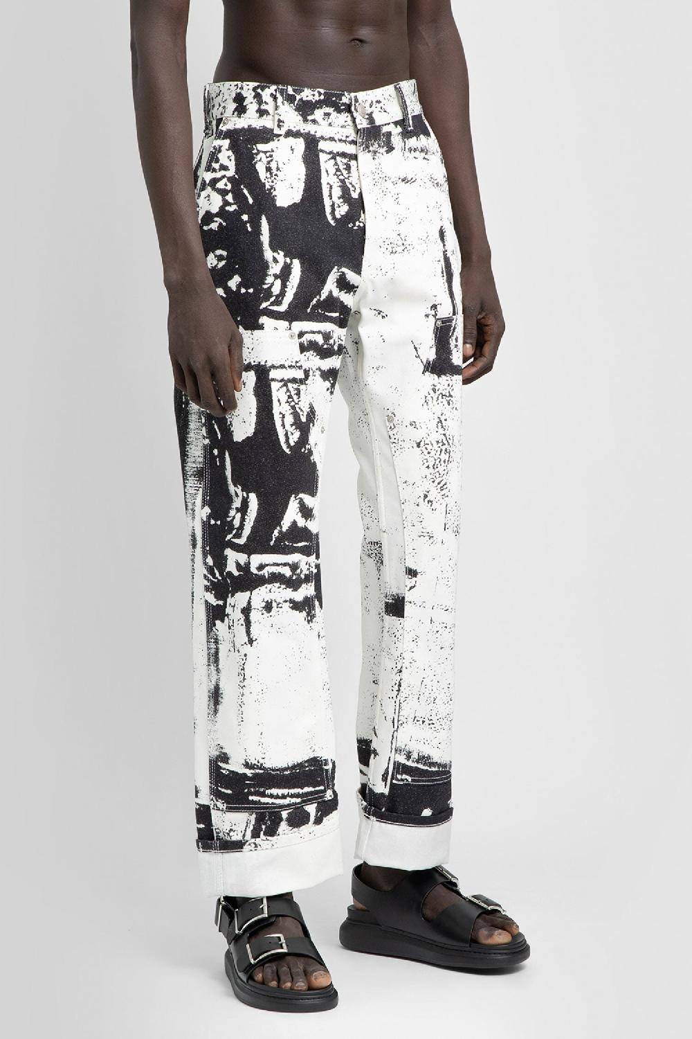 Antonioli ALEXANDER MCQUEEN MAN BLACK&WHITE JEANS Online