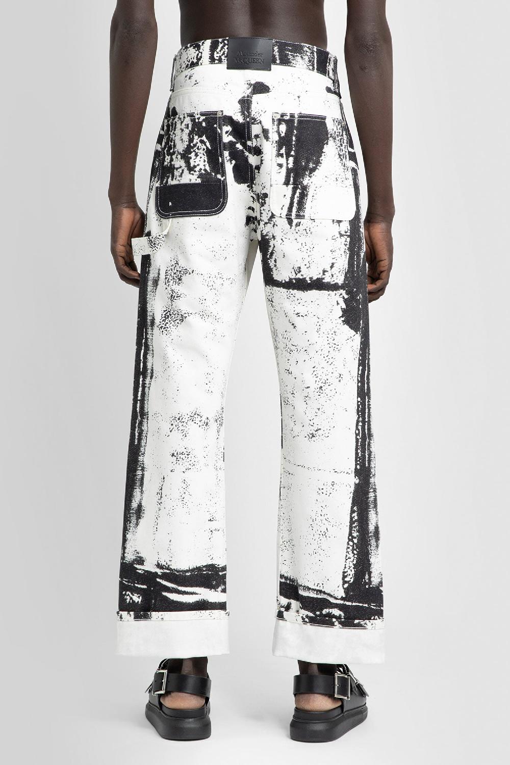 Antonioli ALEXANDER MCQUEEN MAN BLACK&WHITE JEANS Online