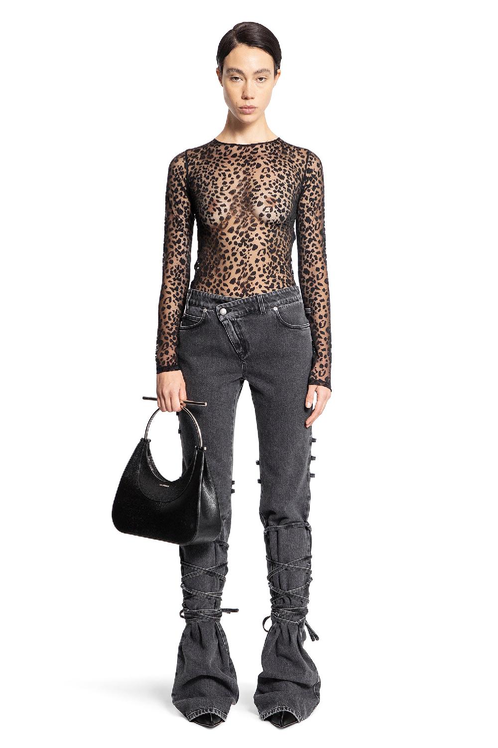Antonioli ALEXANDER MCQUEEN WOMAN BLACK JEANS Vendita Economica