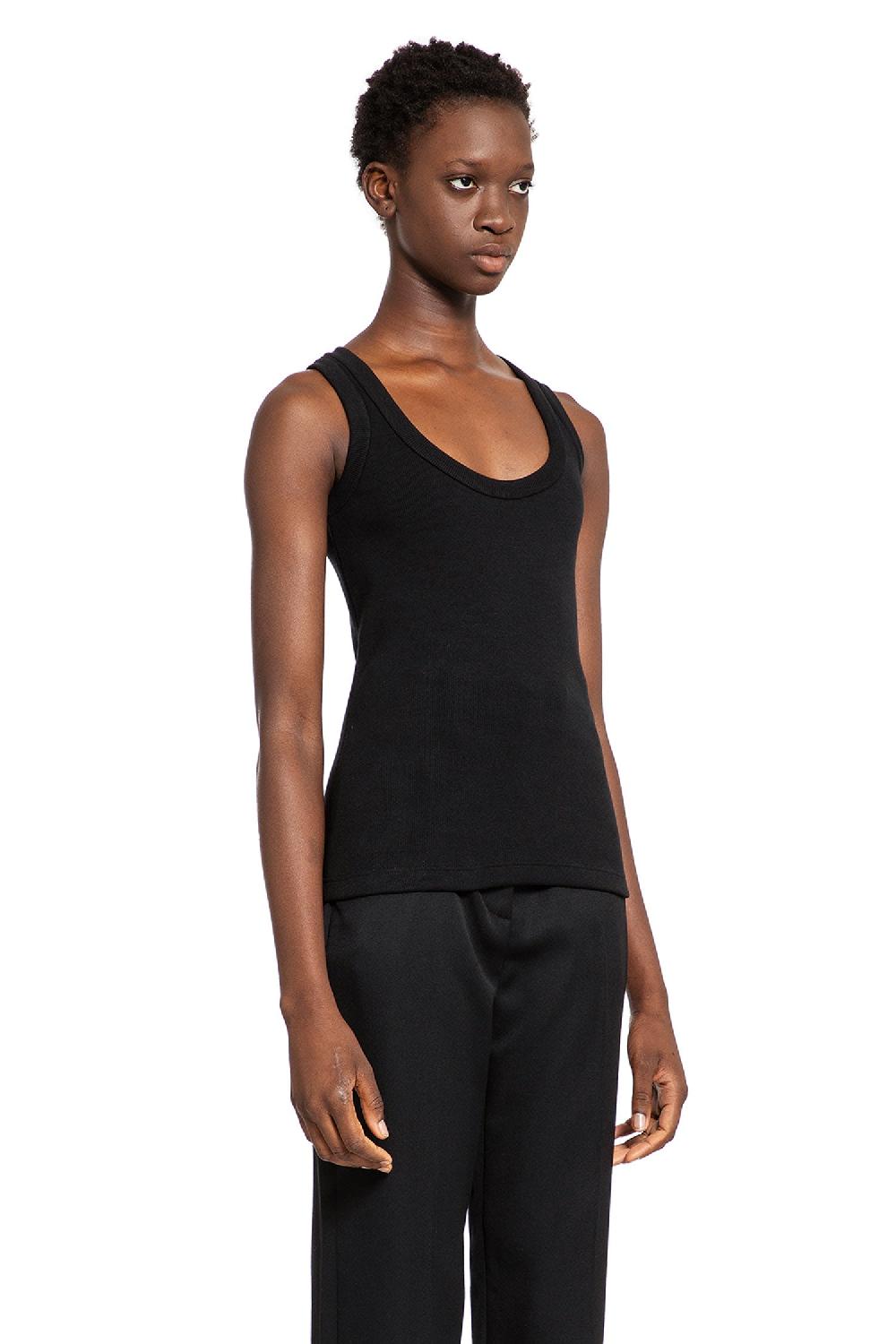 Antonioli ALEXANDER MCQUEEN WOMAN BLACK T-SHIRTS & TANK TOPS Vendita