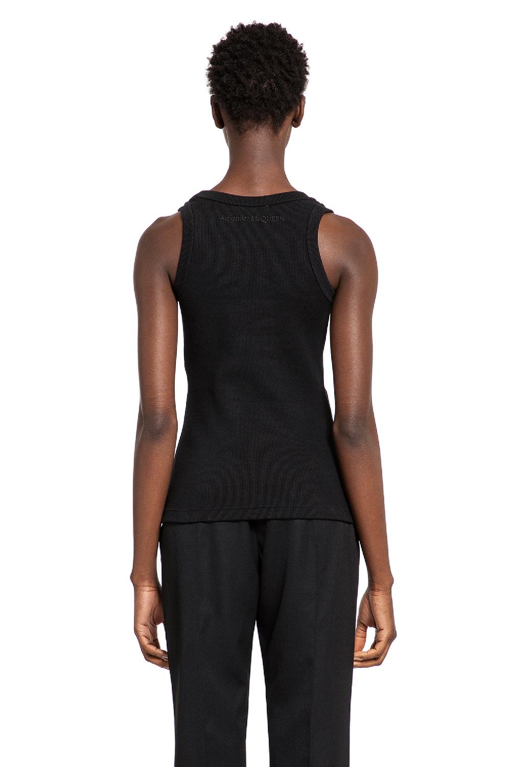 Antonioli ALEXANDER MCQUEEN WOMAN BLACK T-SHIRTS & TANK TOPS Vendita