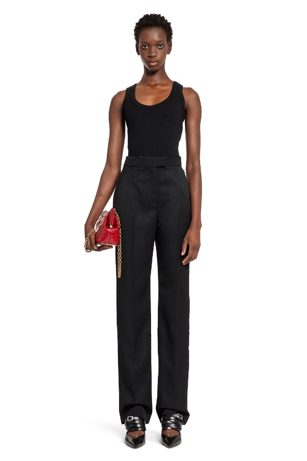 Antonioli ALEXANDER MCQUEEN WOMAN BLACK T-SHIRTS & TANK TOPS Vendita
