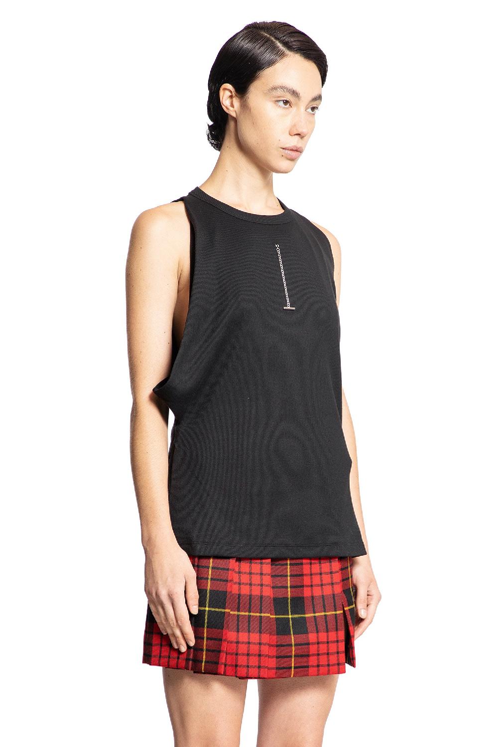 Antonioli ALEXANDER MCQUEEN WOMAN BLACK T-SHIRTS & TANK TOPS Promozione
