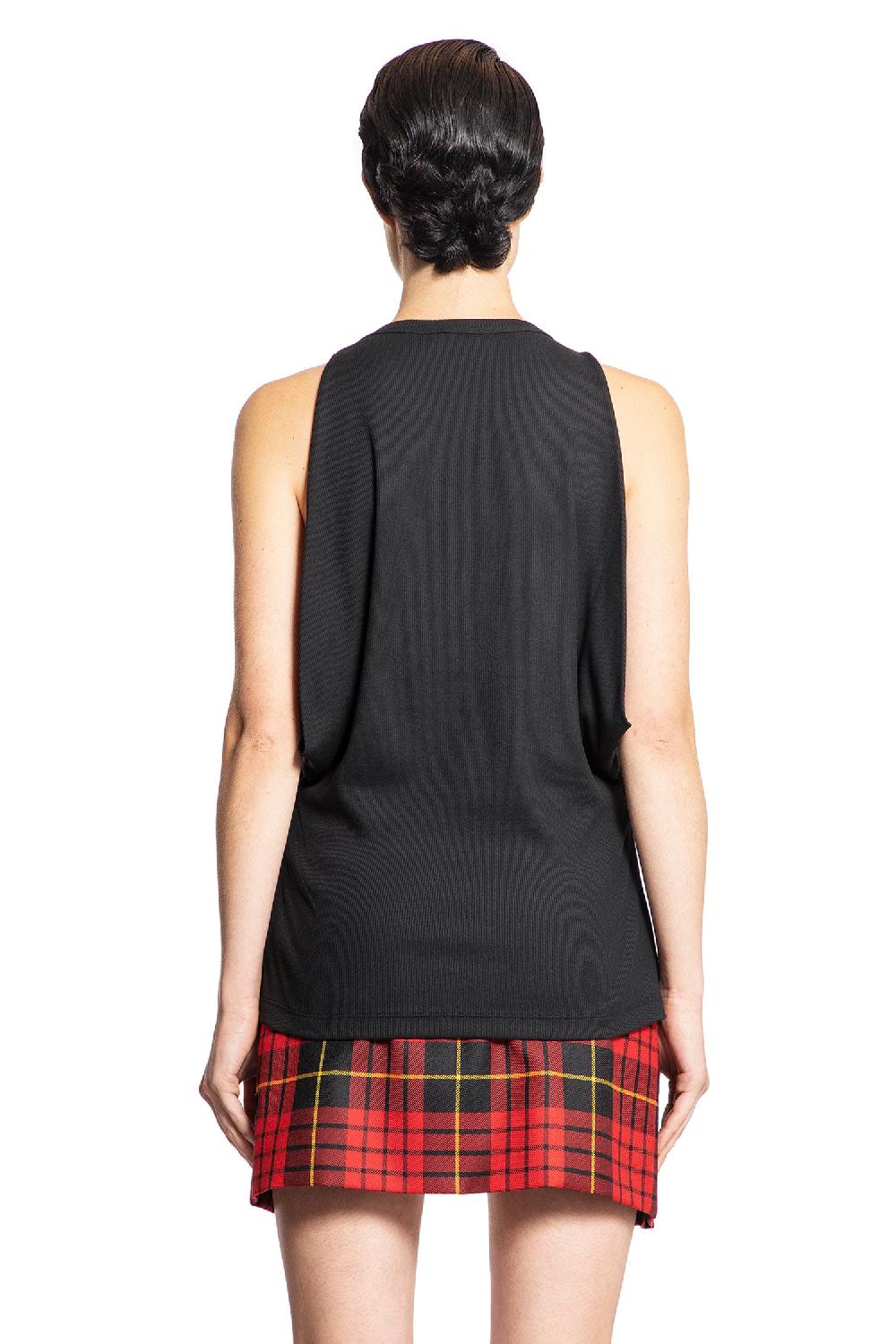 Antonioli ALEXANDER MCQUEEN WOMAN BLACK T-SHIRTS & TANK TOPS Promozione