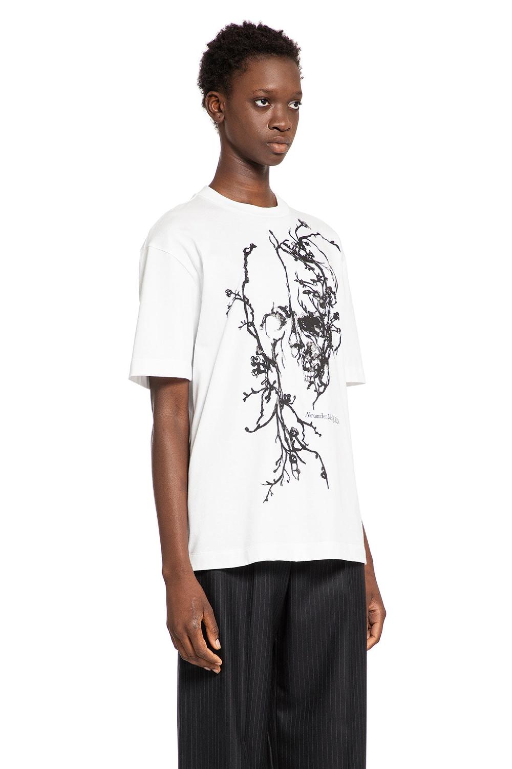 Antonioli ALEXANDER MCQUEEN WOMAN WHITE T-SHIRTS & TANK TOPS In Linea