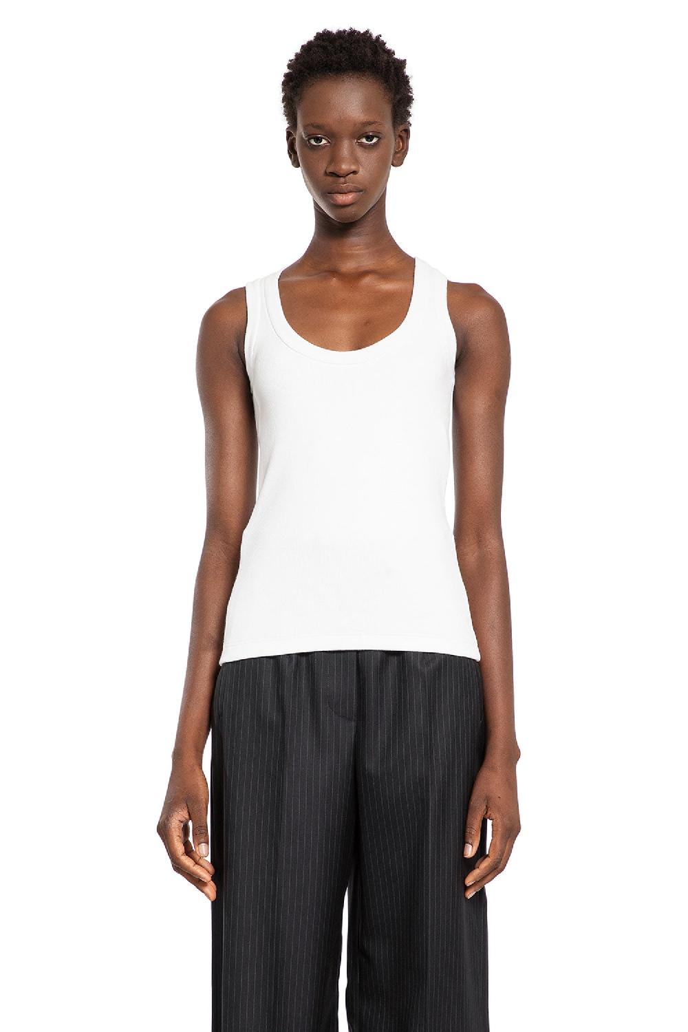 Antonioli ALEXANDER MCQUEEN WOMAN WHITE T-SHIRTS & TANK TOPS Nuovo