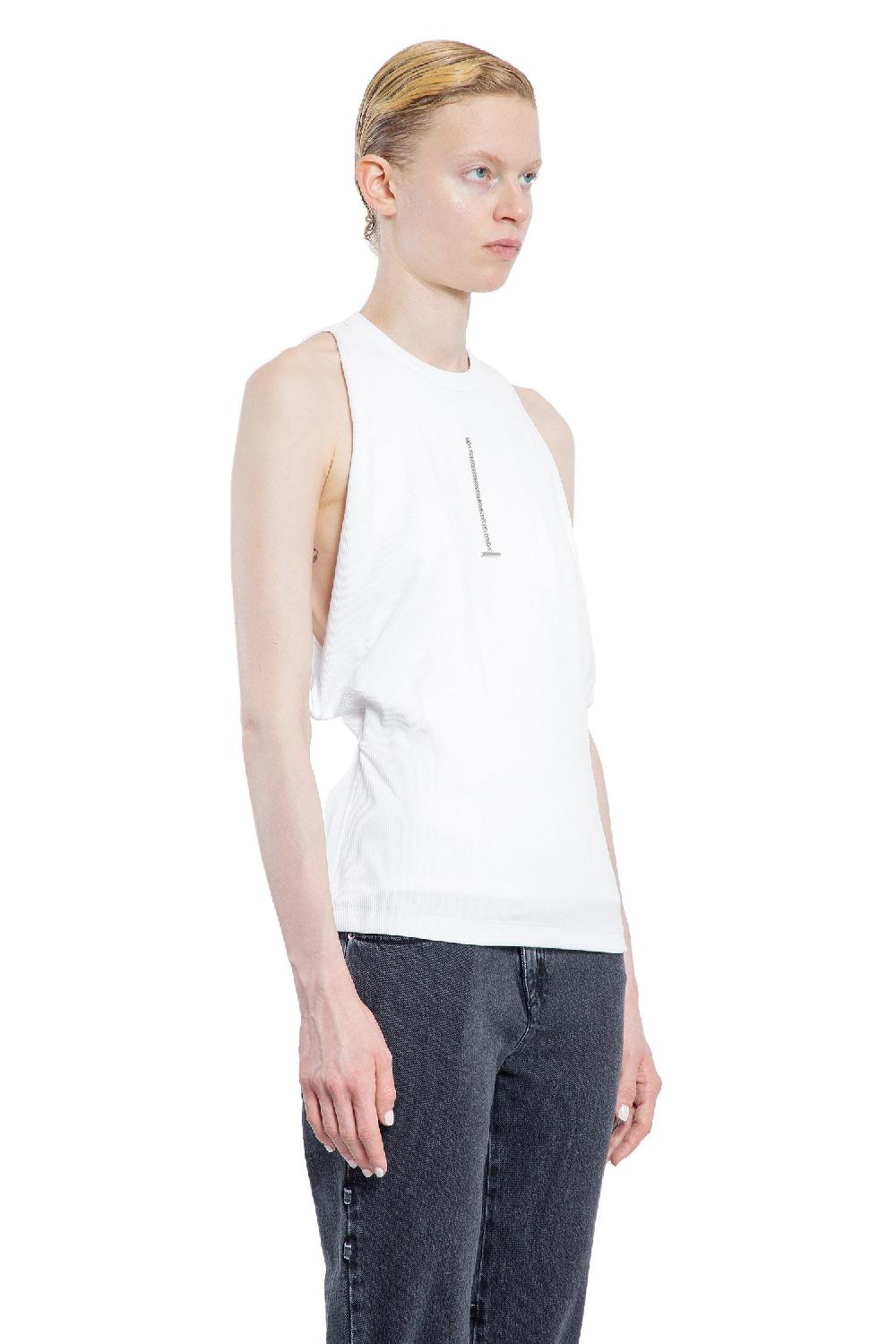 Antonioli ALEXANDER MCQUEEN WOMAN WHITE T-SHIRTS & TANK TOPS Qualità