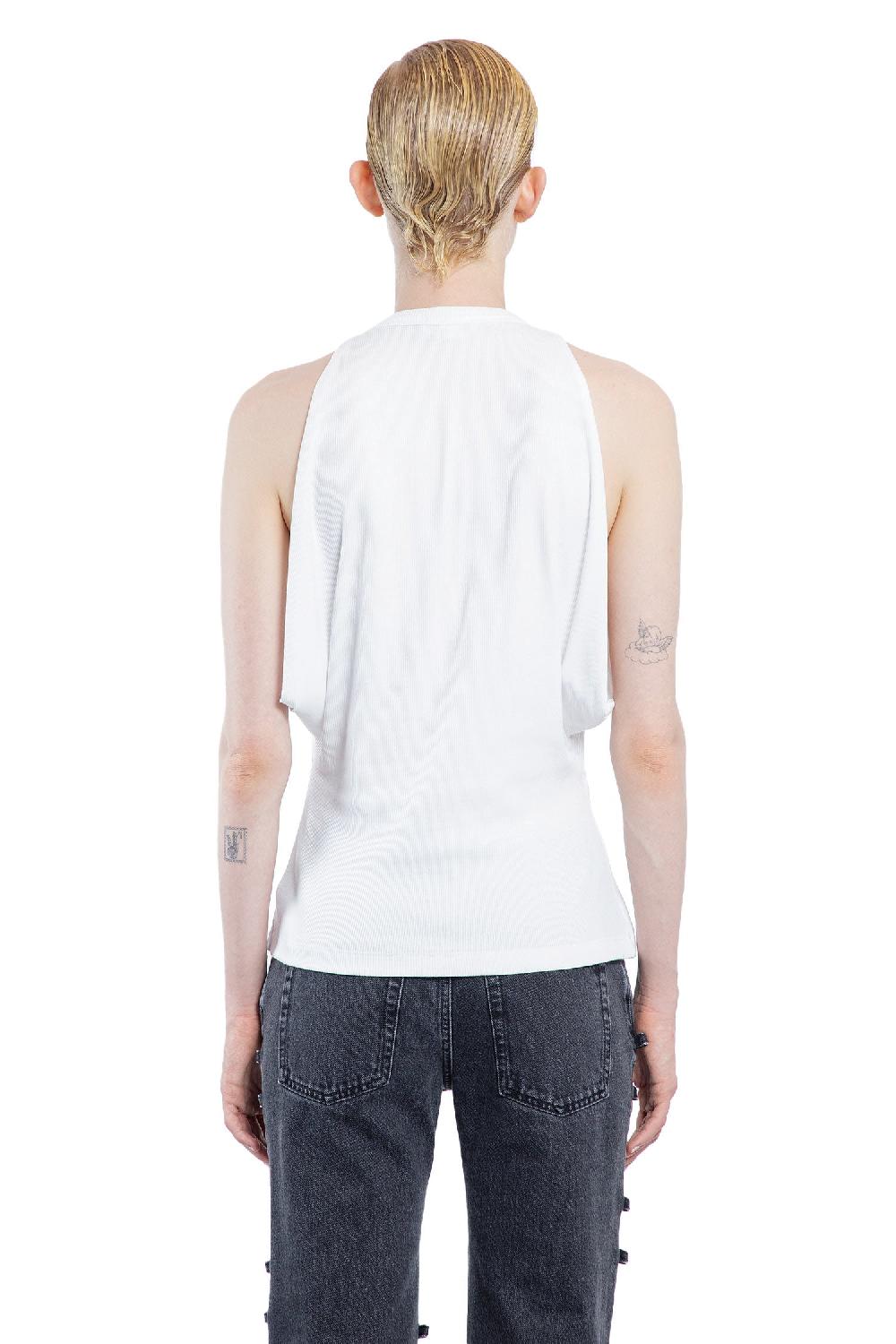 Antonioli ALEXANDER MCQUEEN WOMAN WHITE T-SHIRTS & TANK TOPS Qualità