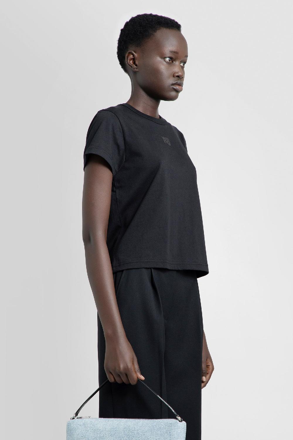 Antonioli ALEXANDER WANG WOMAN BLACK T-SHIRTS & TANK TOPS Sconto