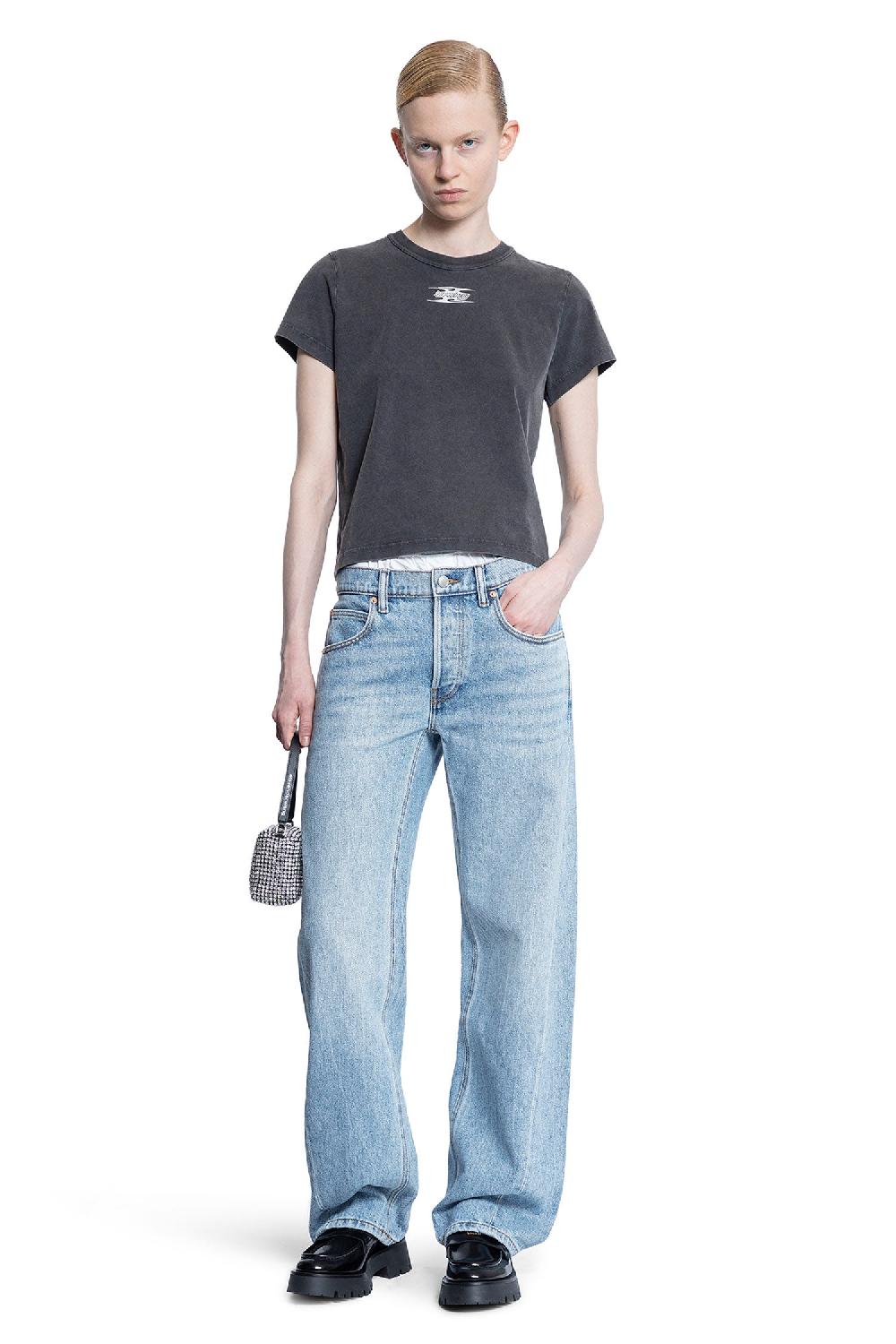 Antonioli ALEXANDER WANG WOMAN GREY T-SHIRTS & TANK TOPS Super Saving Price