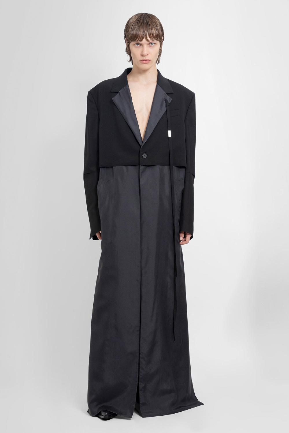 Antonioli ANN DEMEULEMEESTER MAN BLACK COATS Fino al 55% di sconto