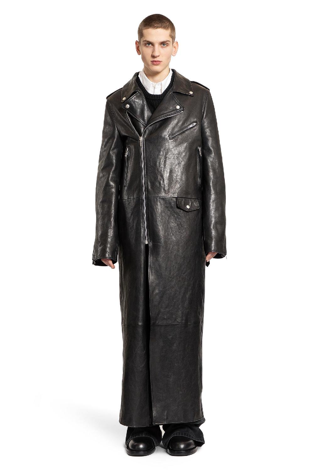 Antonioli ANN DEMEULEMEESTER MAN BLACK COATS Enormi sconti