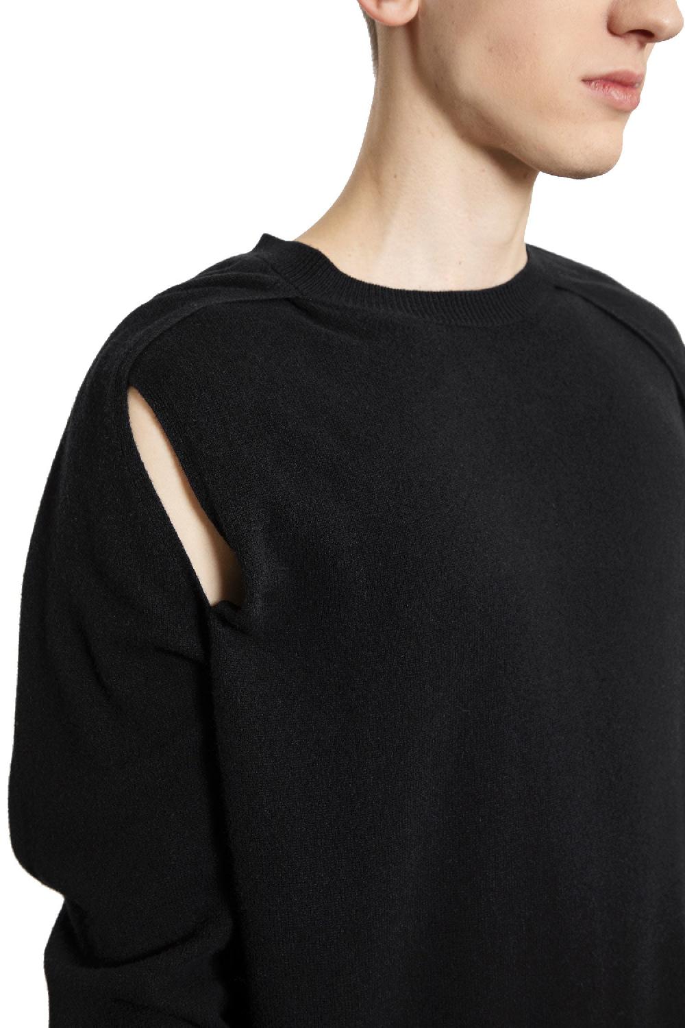 Antonioli ANN DEMEULEMEESTER MAN BLACK KNITWEAR Italia