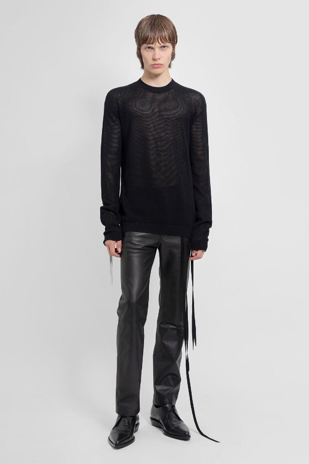 Antonioli ANN DEMEULEMEESTER MAN BLACK KNITWEAR In Linea
