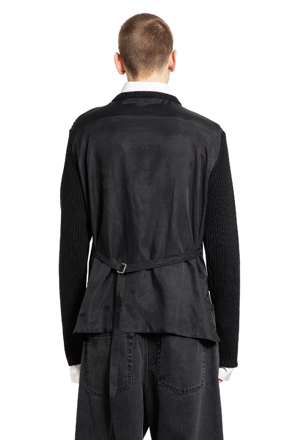 Antonioli ANN DEMEULEMEESTER MAN BLACK KNITWEAR Qualità