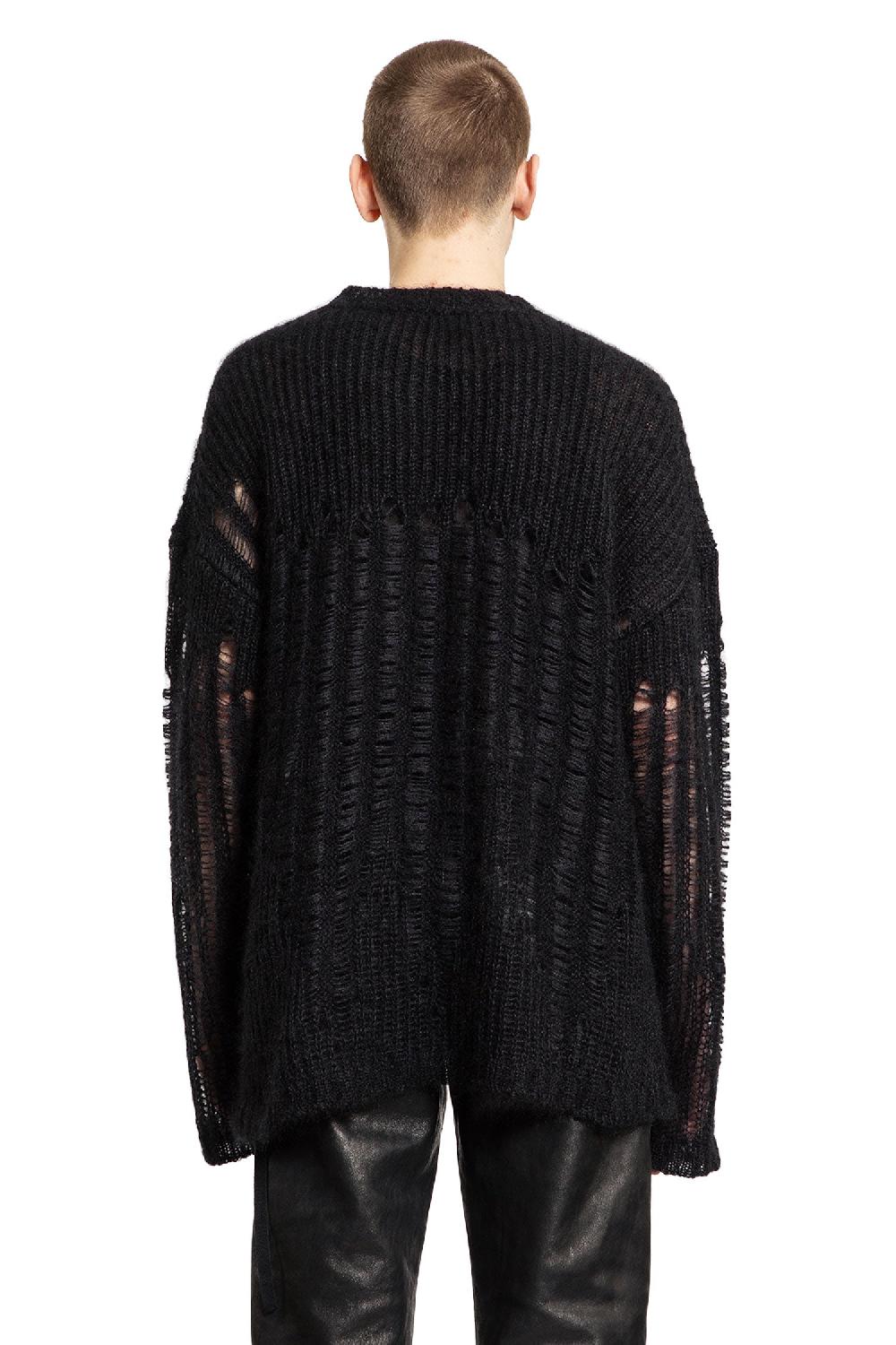 Antonioli ANN DEMEULEMEESTER MAN BLACK KNITWEAR Vendita
