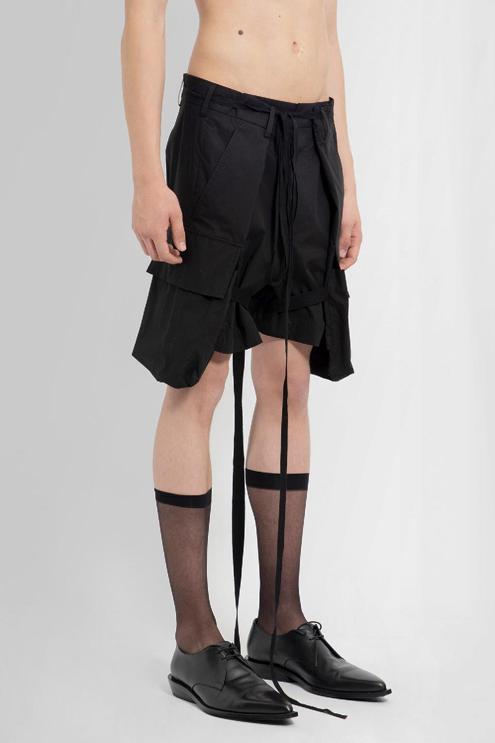 Antonioli ANN DEMEULEMEESTER MAN BLACK SHORTS & SKIRTS Consegna Veloce