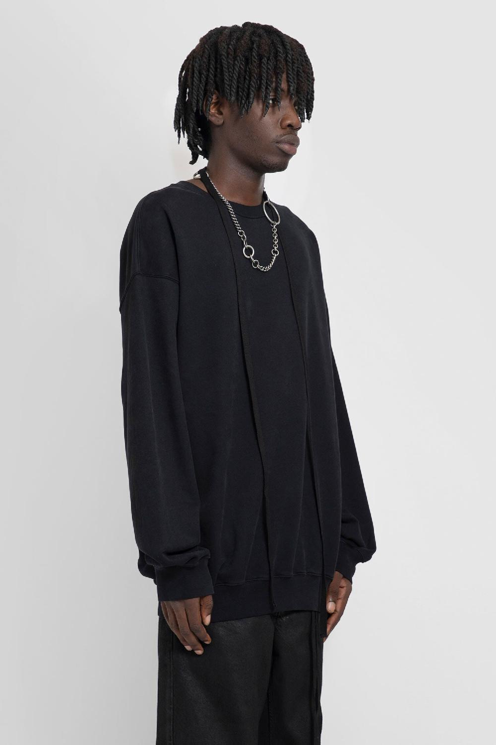 Antonioli ANN DEMEULEMEESTER MAN BLACK SWEATSHIRTS Convenienza