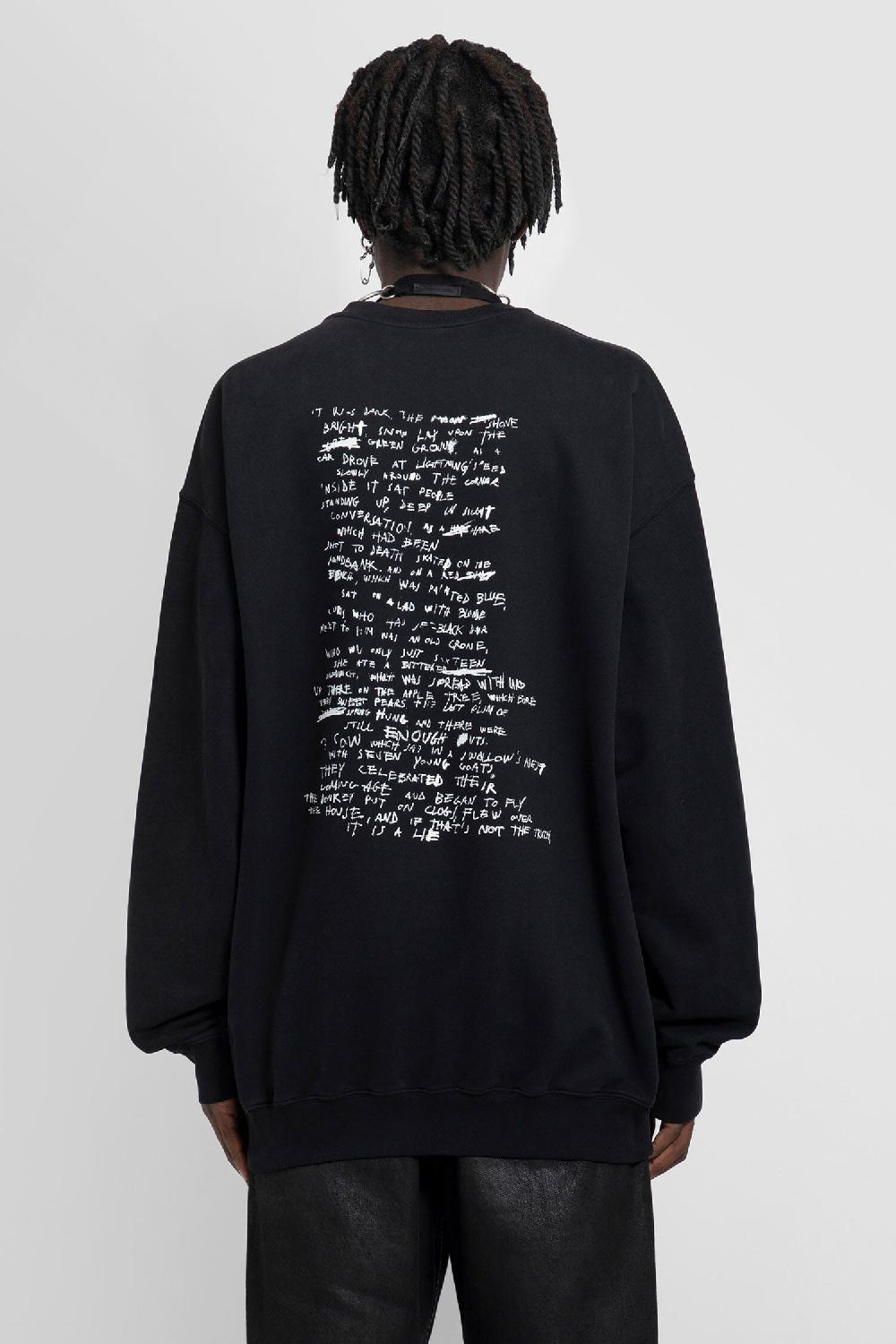 Antonioli ANN DEMEULEMEESTER MAN BLACK SWEATSHIRTS Convenienza