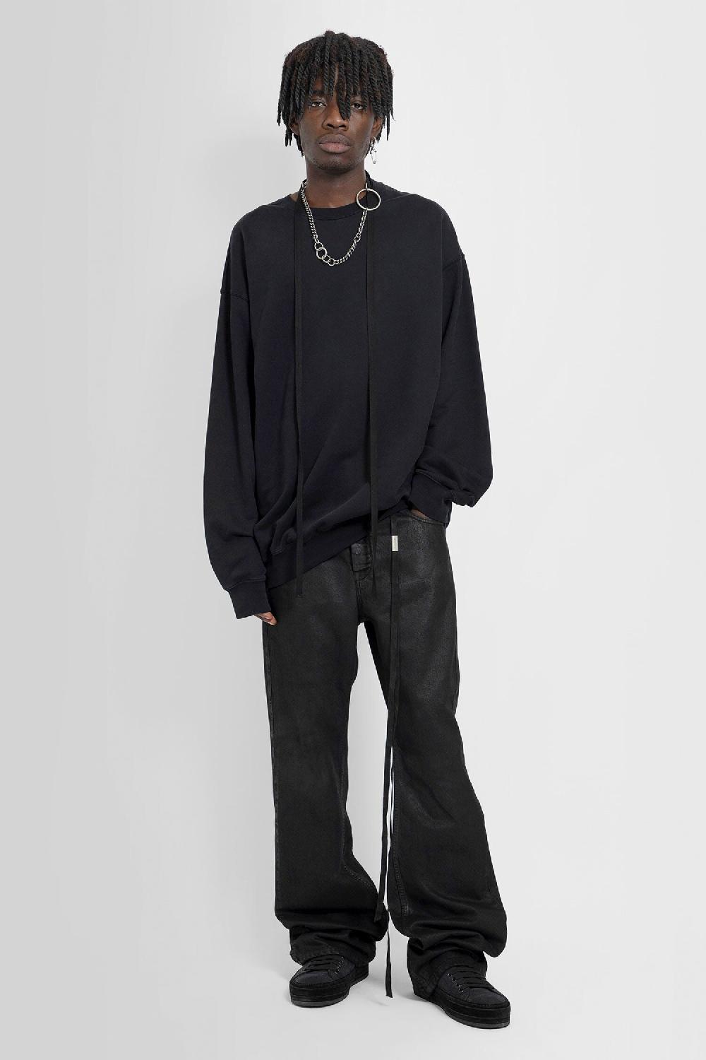 Antonioli ANN DEMEULEMEESTER MAN BLACK SWEATSHIRTS Convenienza