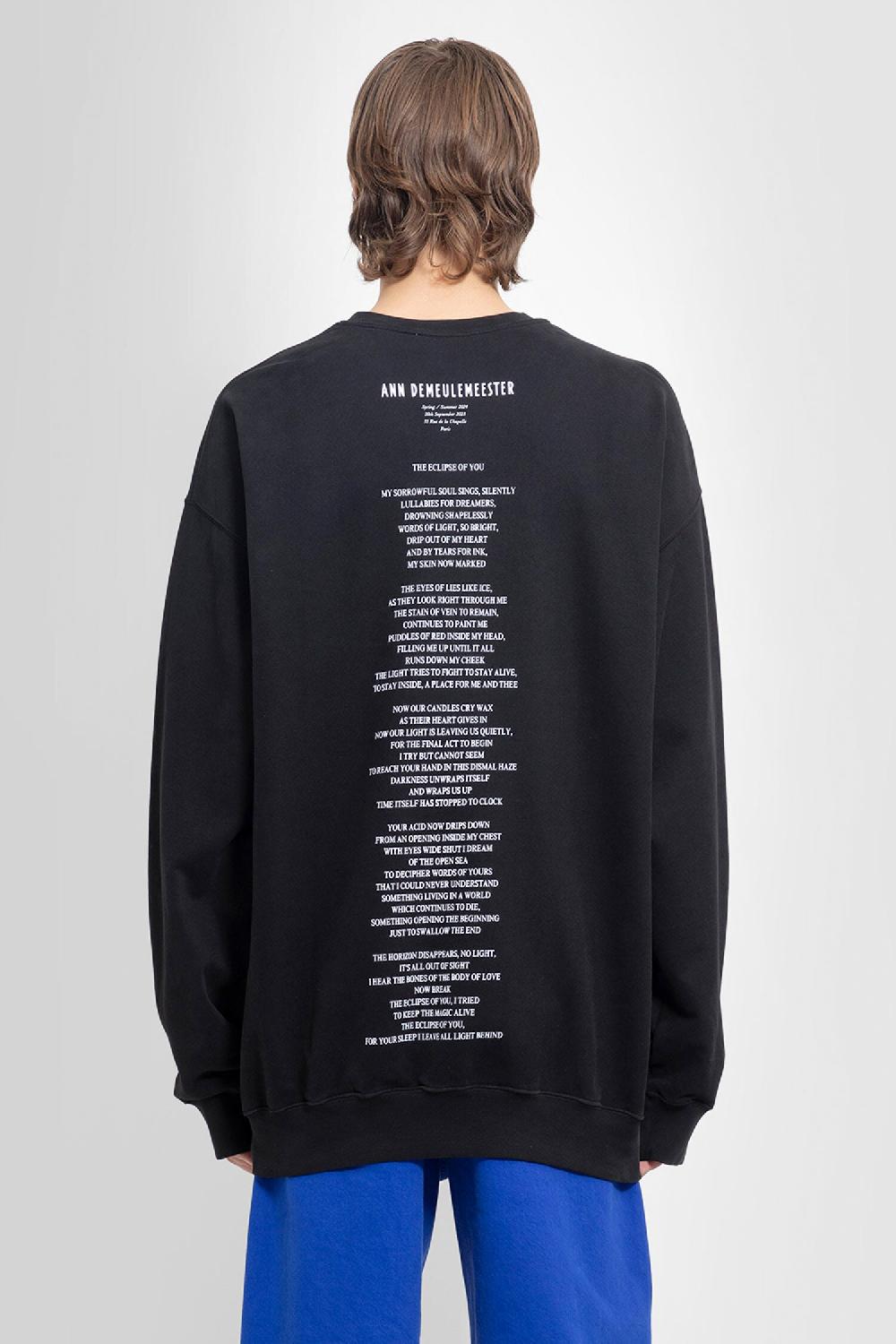 Antonioli ANN DEMEULEMEESTER MAN BLACK SWEATSHIRTS Presa