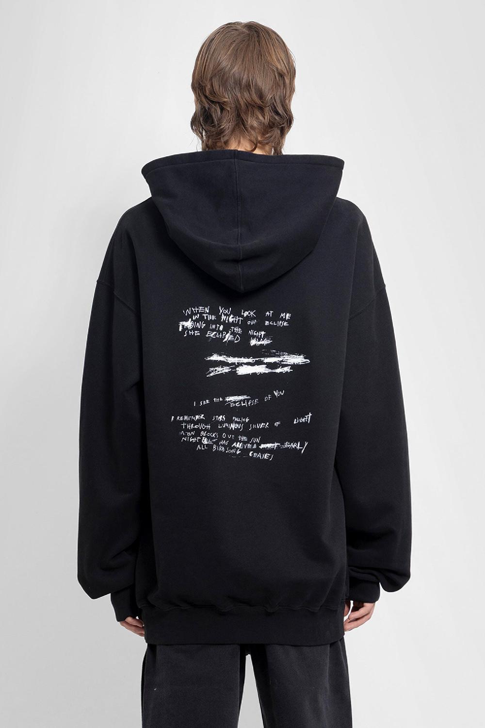Antonioli ANN DEMEULEMEESTER MAN BLACK SWEATSHIRTS Offerta