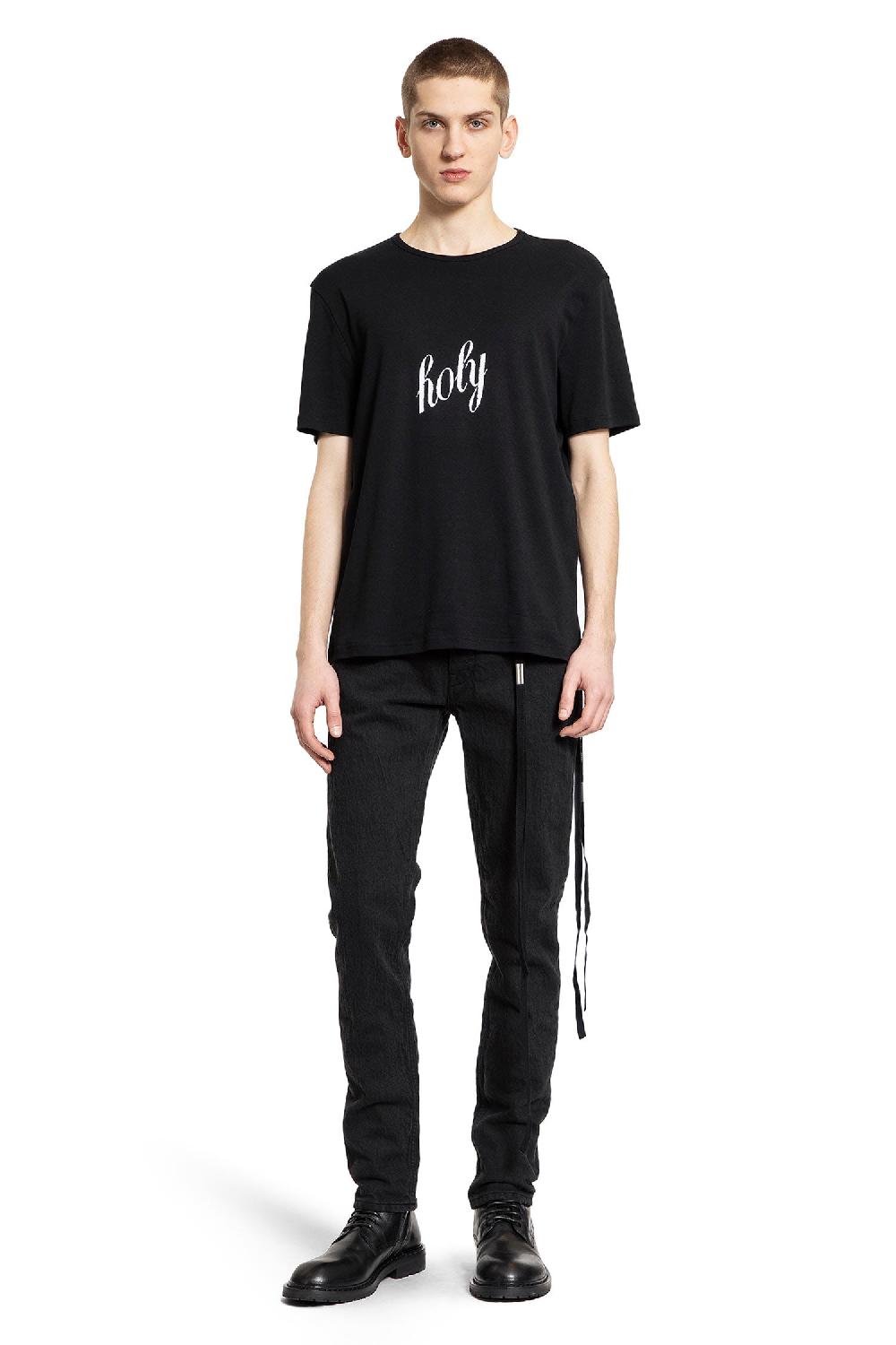 Antonioli ANN DEMEULEMEESTER MAN BLACK T-SHIRTS & TANK TOPS Vendita Economica