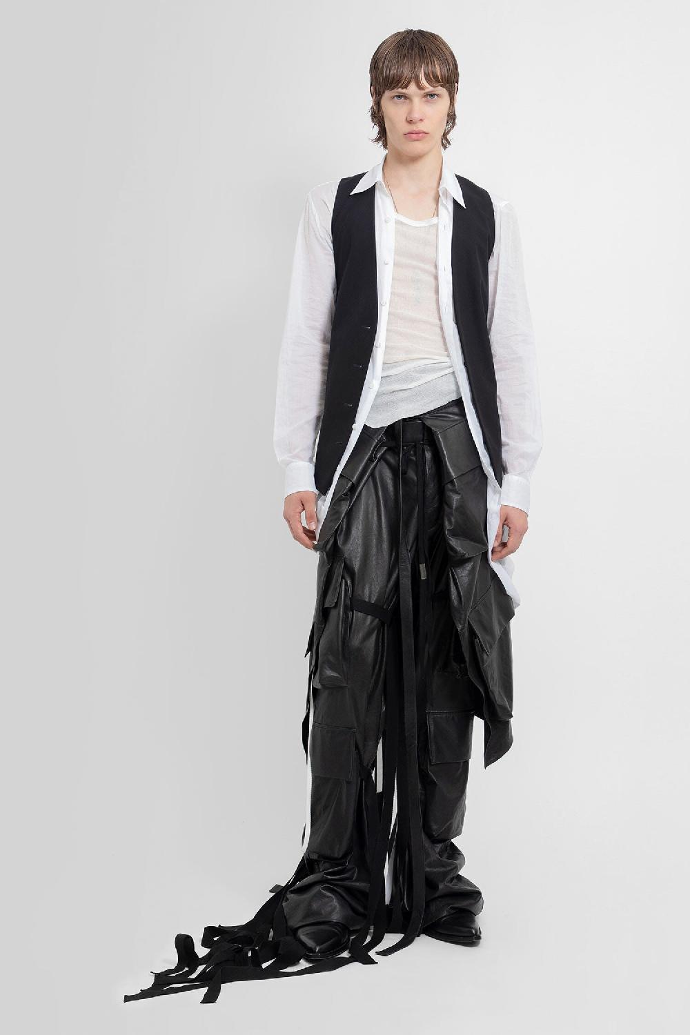 Antonioli ANN DEMEULEMEESTER MAN BLACK TROUSERS Vendite Flash