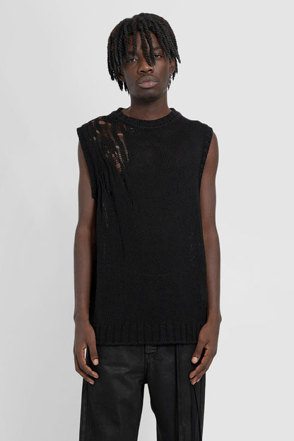 Antonioli ANN DEMEULEMEESTER MAN BLACK VESTS Negozio online di fabbrica