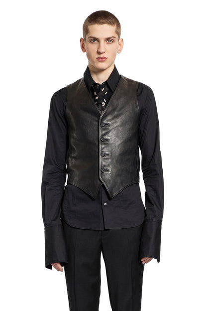 Antonioli ANN DEMEULEMEESTER MAN BLACK VESTS Prezzo di fabbrica