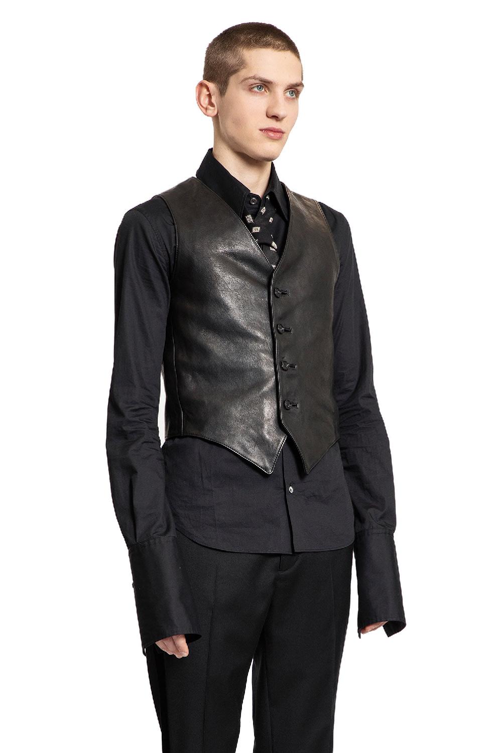 Antonioli ANN DEMEULEMEESTER MAN BLACK VESTS Prezzo di fabbrica