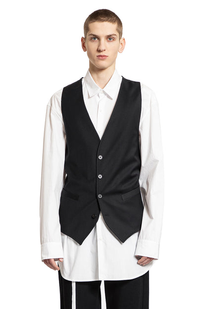 Antonioli ANN DEMEULEMEESTER MAN BLACK VESTS Offerta speciale