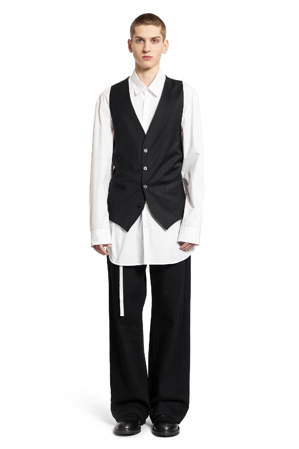 Antonioli ANN DEMEULEMEESTER MAN BLACK VESTS Offerta speciale