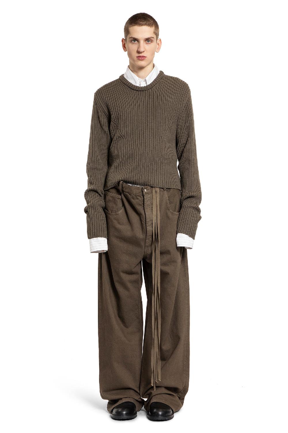 Antonioli ANN DEMEULEMEESTER MAN GREEN KNITWEAR Fornitura limitata