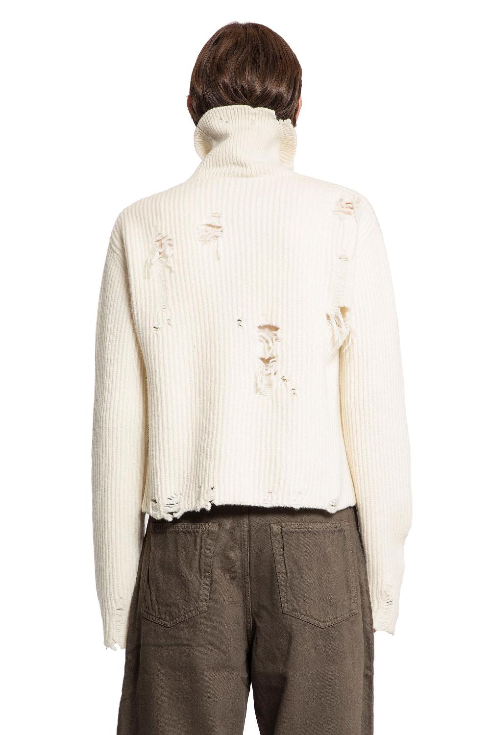 Antonioli ANN DEMEULEMEESTER MAN OFF-WHITE KNITWEAR Black Friday