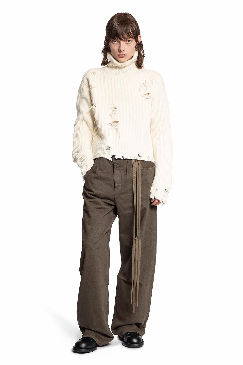 Antonioli ANN DEMEULEMEESTER MAN OFF-WHITE KNITWEAR Black Friday