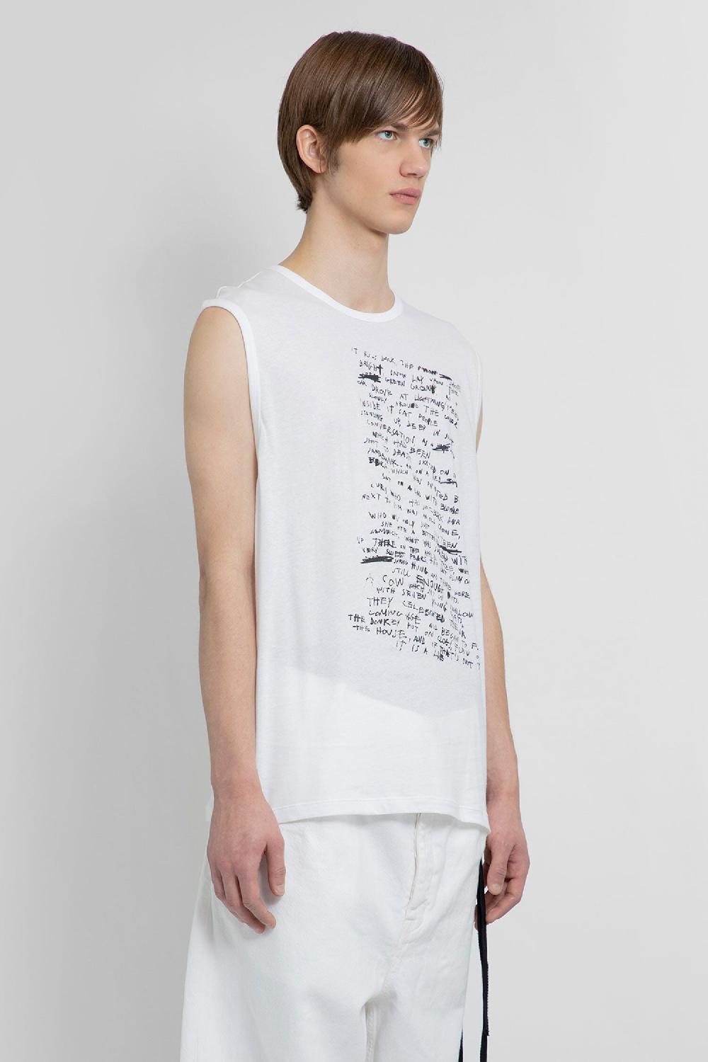 Antonioli ANN DEMEULEMEESTER MAN WHITE T-SHIRTS & TANK TOPS Vendita calda