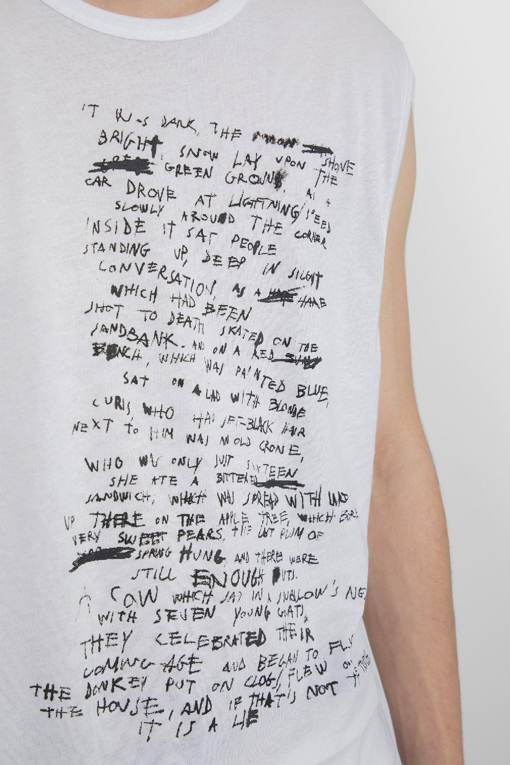 Antonioli ANN DEMEULEMEESTER MAN WHITE T-SHIRTS & TANK TOPS Vendita calda