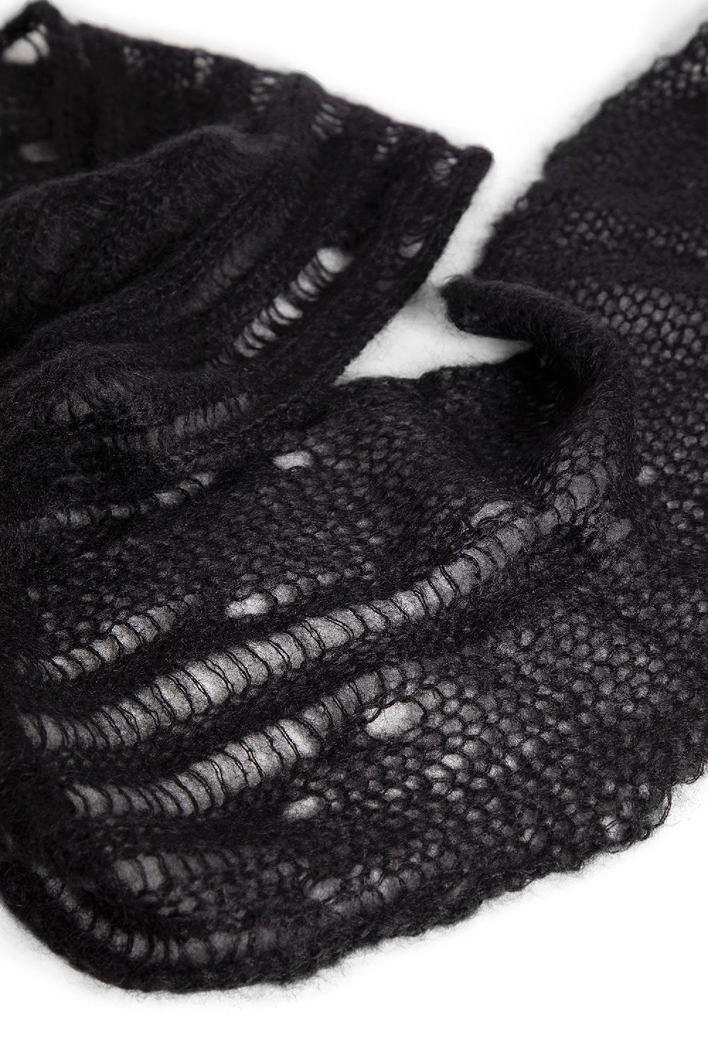 Antonioli ANN DEMEULEMEESTER UNISEX BLACK SCARVES Sconti VIP