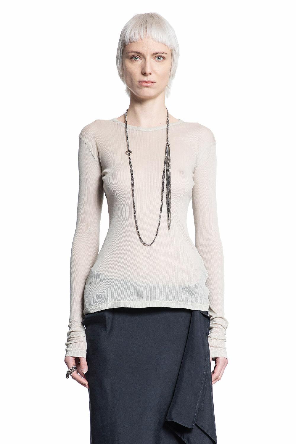 Antonioli ANN DEMEULEMEESTER WOMAN BEIGE T-SHIRTS & TANK TOPS Limitato a 3 giorni
