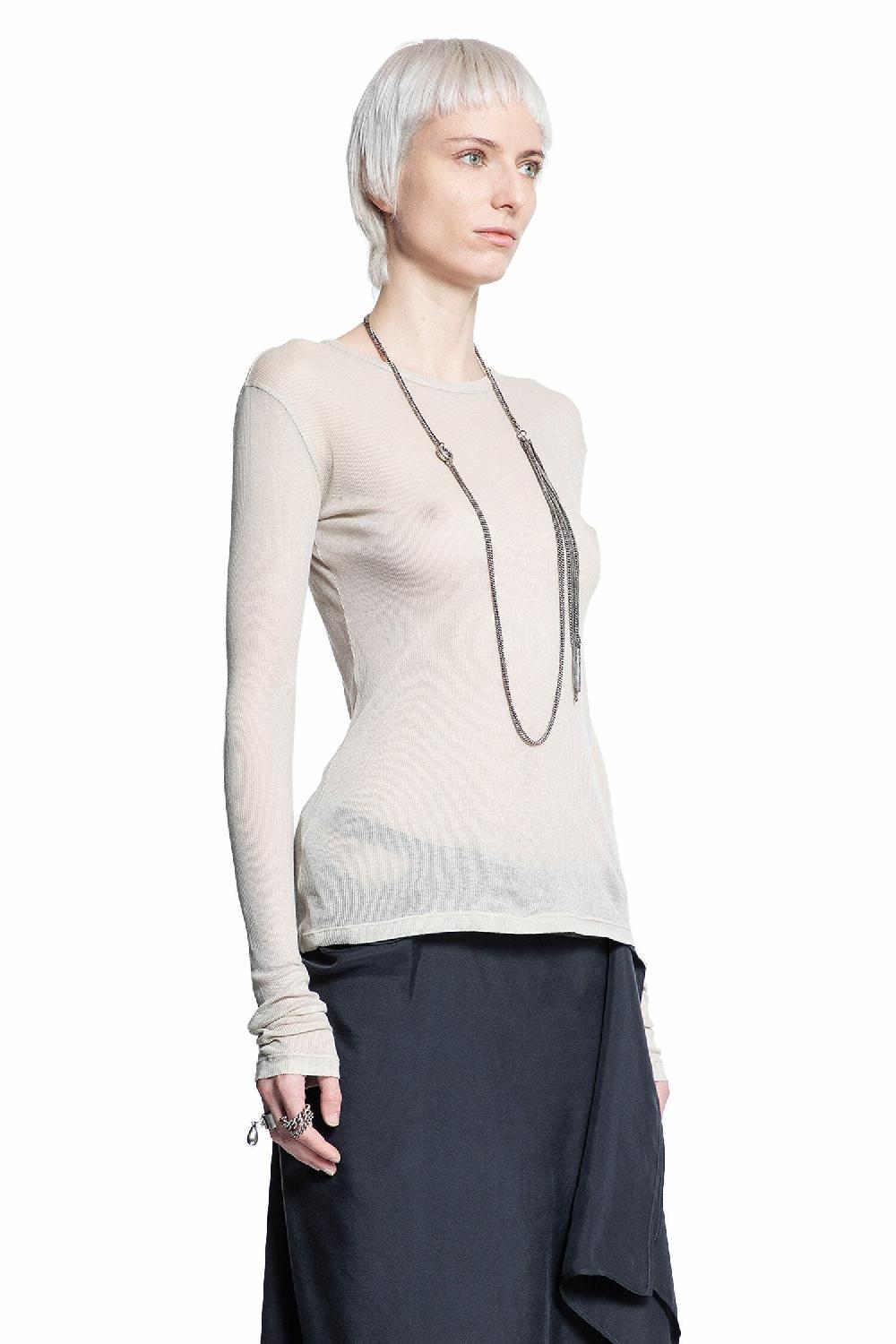 Antonioli ANN DEMEULEMEESTER WOMAN BEIGE T-SHIRTS & TANK TOPS Limitato a 3 giorni