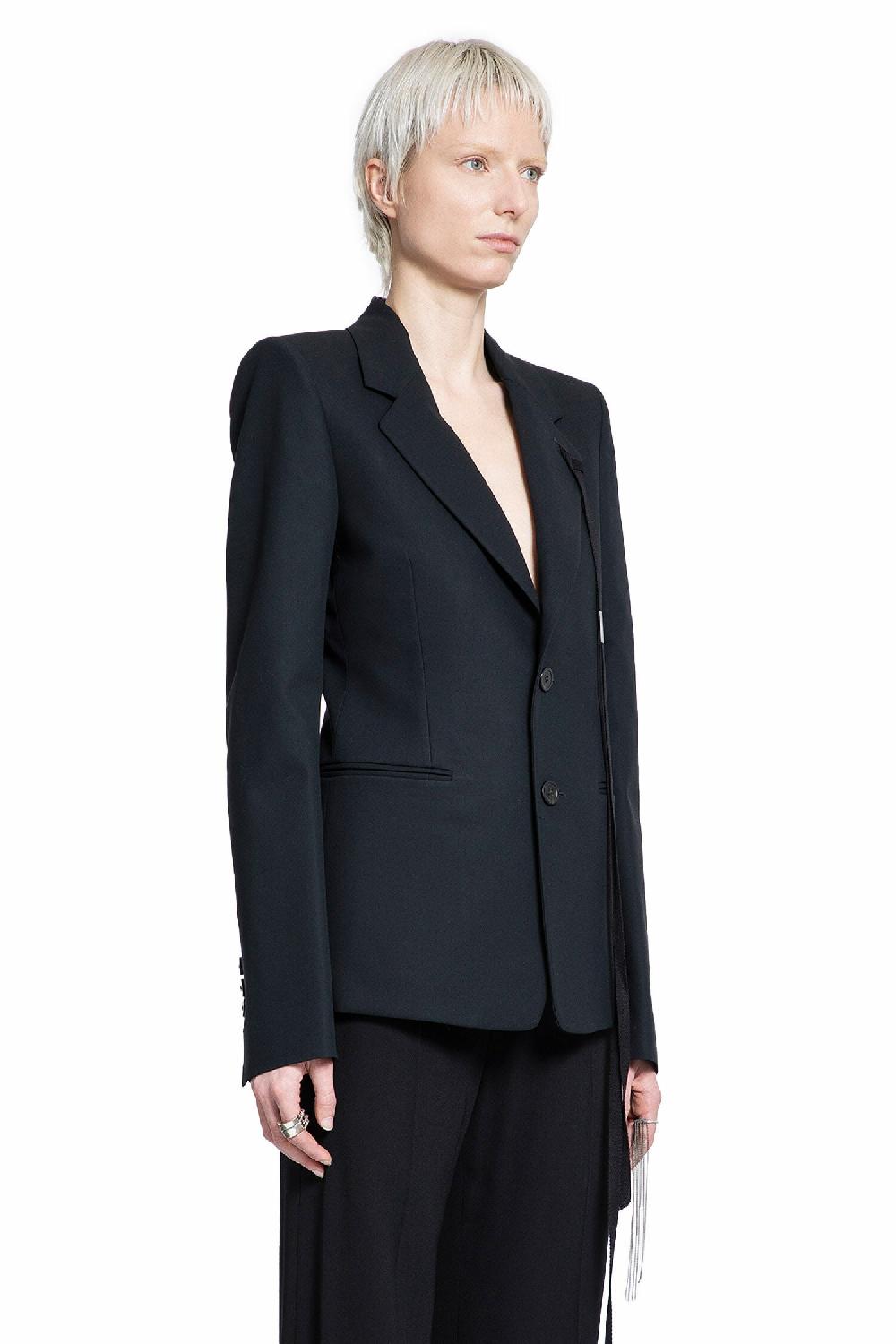 Antonioli ANN DEMEULEMEESTER WOMAN BLACK BLAZERS In vendita