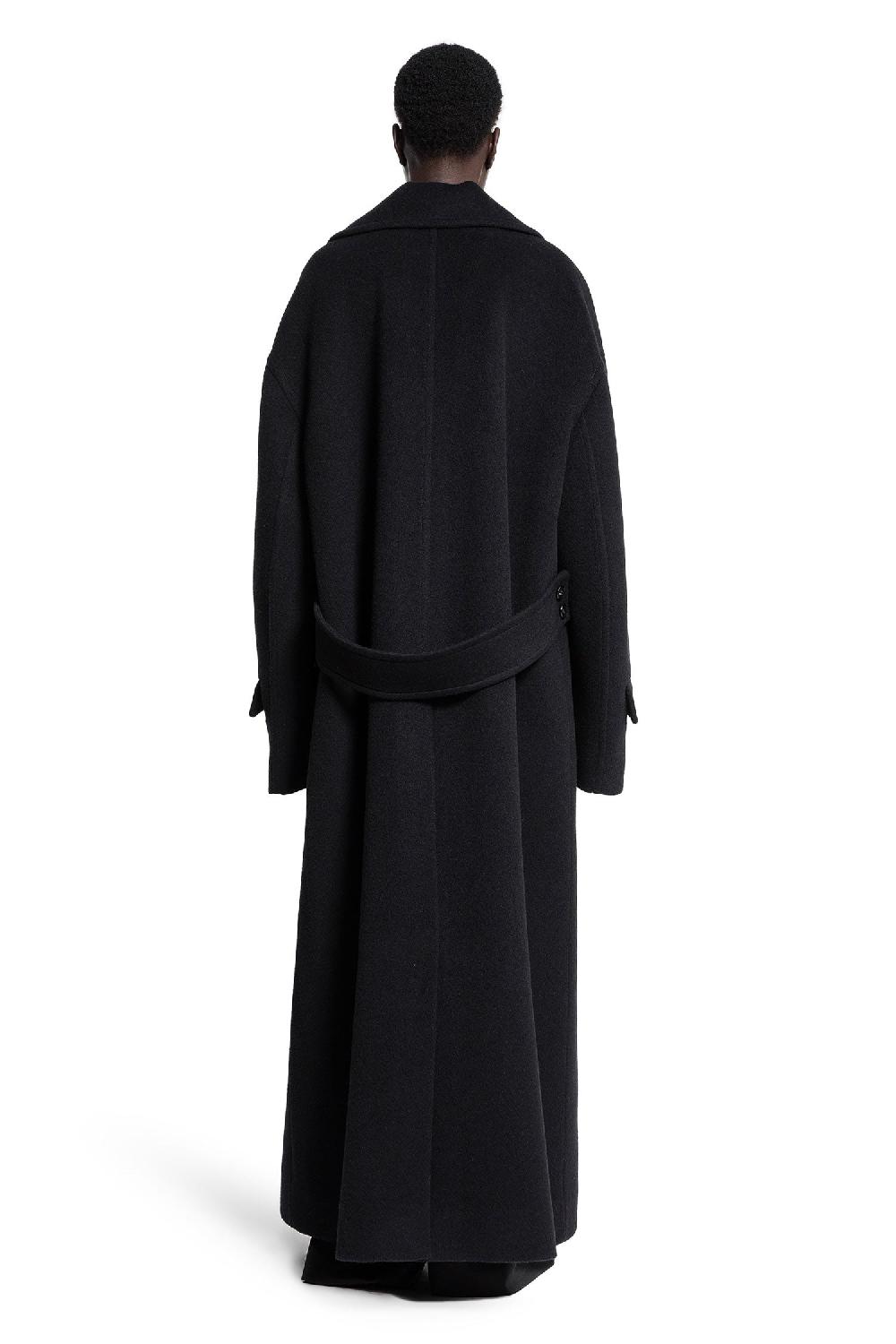 Antonioli ANN DEMEULEMEESTER WOMAN BLACK COATS Prezzo Ridotto