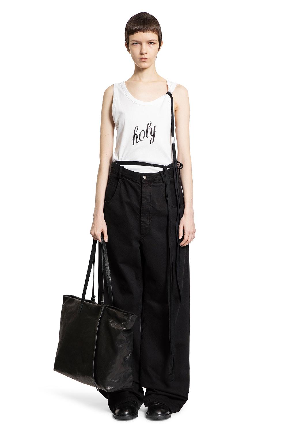 Antonioli ANN DEMEULEMEESTER WOMAN BLACK JEANS Negozio online di fabbrica