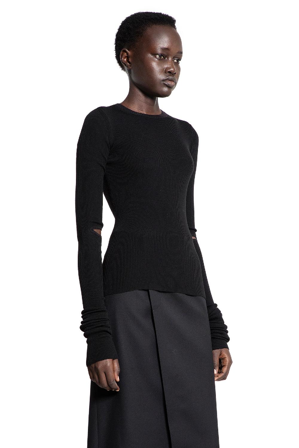 Antonioli ANN DEMEULEMEESTER WOMAN BLACK KNITWEAR Offerta speciale
